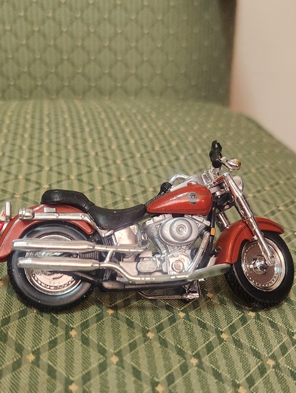 Die-Cast Harley Davidson Red Cruiser Motorcycle Model
